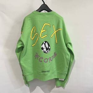 国内正規品 新品 限定 CHROME HEARTS クロムハーツ matty boy マッティボーイ SEX RECORDS クルーネック スウェット L グリーン Y-299630