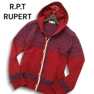 R.P.T RUPERT ルパート 秋冬 ウール ニット ジップ パーカー Sz.XL　メンズ　C4T09253_A#K