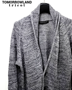 M【TOMORROWLAND tricot Linen Cardigan Grayトゥモローランド トリコ リネン カーディガン ニット 霜降りグレー】