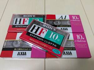 ★未使用品☆SONY/AXIA カセットテープ ノーマルポジション HF&A1 10分 計5本 昭和レトロ カラオケ/録音/音楽/おけいこ 土日祝も発送可◎