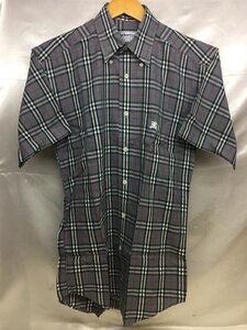 BURBERRY バーバリー ボタンシャツ ブラックチェックシャツ 90s サイズ37 S コットン100