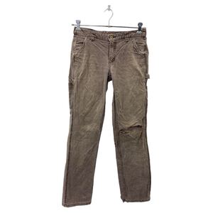 Carhartt ワーク・ペインターパンツ W30 カーハート ブラウン ロゴ レディース 古着卸 アメリカ仕入 2309-520