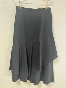 コムデギャルソン ジュンヤワタナベ 黒 裾フレアー 巻スカート Mサイズ 