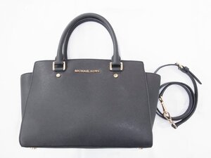 マイケルコース MICHAEL KORS ハンドバッグ 2WAY ブラック 合皮 中古良品