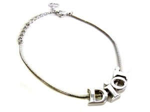 ☆SALE☆　Dior　ディオール　ビッグロゴ　ブレスレット　シルバー　美品　特価