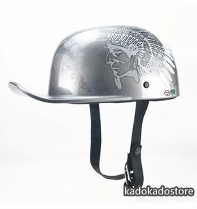 人気 ハーフヘルメット 半キャップヘルメット レトロ 野球帽 オープンフェイスヘルメット ヴィンテージスタイル 軽量 男女兼用M-XXL