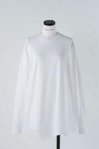 ◇nagonstans(ナゴンスタンス）　2022AW asymmetry long-sleeves rullover 長袖Tシャツ　カットソー　白　ホワイト　Mサイズ　送料無料◇