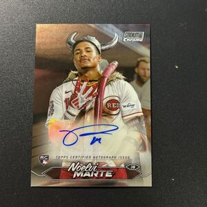 Noelvi Marte 2024 Topps Chrome Stadium 直筆サインカード ルーキーカード Rookie Autograph MLBカード