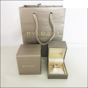 *BVLGARI ブルガリ リング 指輪 B ZERO1 ビーゼロワン ロックスタッズ K18PG 63 ピンクゴールド×ブラック 358245*