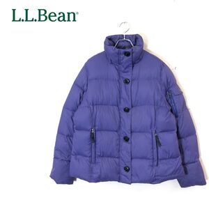 1N2346-F◆ LLBean エルエルビーン ダウンジャケット ブルゾン ◆ sizeL ナイロン100 パープル 古着 レディース 秋冬