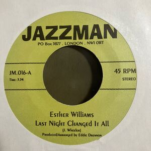 7 Esther Williams_ Last Night Changed It All / Tommie Young_Hit And Run Lover / Free Soul Funk Jazz 45 Jazzman