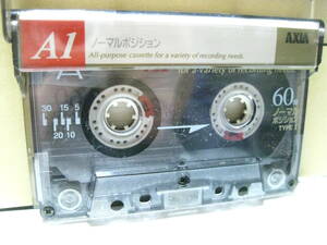使用済み　中古　カセットテープ　富士AXIA　A1　Type1　ノーマル　60分　1本　爪あり　No1776　スリムケース　