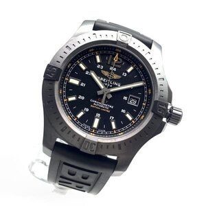 BREITLING ブライトリング 腕時計 M173881A/BG03 コルト オートマチック 自動巻 黒文字盤 ブラック ラバー デイト メンズ 管理RY24003142