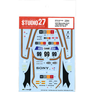 【STUDIO27】1/24 SLS Sport&You #99 Italian GT 2015 デカール