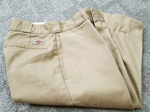 良好 ~90s USA製 DICKIES ディッキーズ 874 ワークパンツ クロップドカスタム w30 TALON 股マチ アメリカ製 チノパン タロン 80年代 90年代