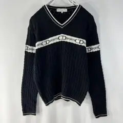 Christian dior vintage dior ロゴ　ニット　CD 希少