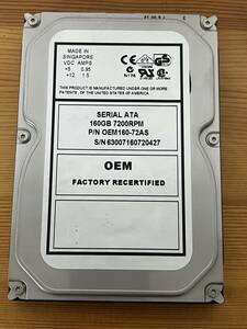 【中古動作品】デスクパソコン用 3.5インチ ハードディスク OEM160-72AS 160.0GB