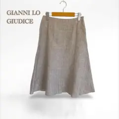 GIANNI LO GIUDICE/ジャンニロ】【36】タック　フレア　スカート