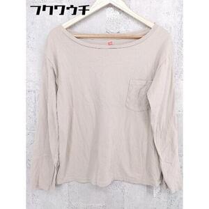 ◇ SLOBE IENA スローブ イエナ Hanes ヘインズ 胸ポケット 長袖 Tシャツ カットソー サイズS ベージュ レディース