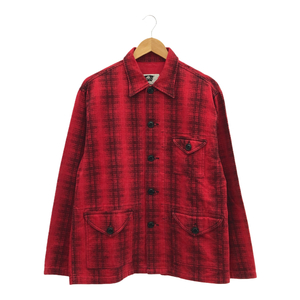 ◆中古品◆Engineered Garments エンジニアド ガーメンツ USA製 100％コットン デニム 長袖シャツ 赤 レッド メンズ Mサイズ R75901NSD