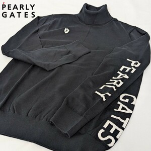 ★新品正規品 PEARLYGATES/パーリーゲイツカシミヤタッチ タートルネックニットプルオーバー size6(LL) 極上の肌触り！