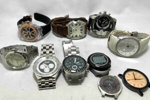 ジャンク 【ジャンク出品】 【1円出品】 Fossil nixon DIESEL D&G SKAGEN Paul Smith 他メンズ 時計 クォーツ 動作未確認 まとめて10個