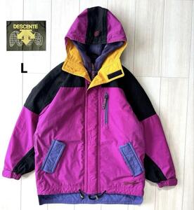 良品 レア 90s DESCENTE デサント スキー ウェア スノボ L