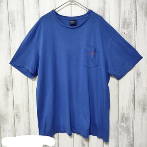 POLO RALPH LAUREN　(XL)　 胸ポケット Tシャツ 半袖 カットソー ブルー