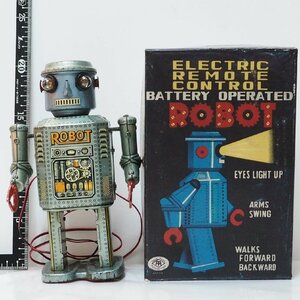 増田屋【ELECTRIC REMOTE CONTROL ROBOT 電動リモコン ロボット コントローラー欠】ブリキTIN TOY■MODERN TOYSマスダヤ【箱はコピー】0545