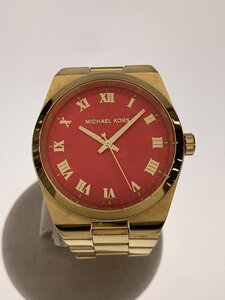 MICHAEL KORS◆クォーツ腕時計/アナログ/ステンレス/RED/GLD/mk-5936//