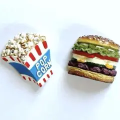 マグネット　ハンバーガーとポップコーン