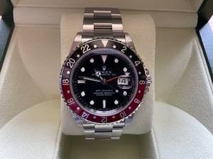 【新品未使用】ROLEX GMT MASTERⅡ(赤×黒ベゼル) SS オイスターブレス (Ref.16710) 2007年正規代理店購入　≪ロレックスGMT MASTERⅡ≫　