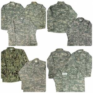 古着卸 現物まとめ売り BDU フィールドジャケット ミリタリー デジタルカモ 10枚セット(メンズM-L) アメリカ軍