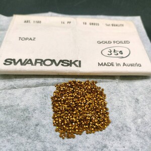 ☆ほぼ未使用 SWAROVSKI スワロフスキー ヴィンテージ ルース 1100 14PP 10gross Topaz トパーズ 裸石 グルーデコ R-394