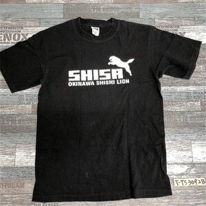 anvil メンズ シーサー パロディ おもしろプリント 半袖Tシャツ S 黒