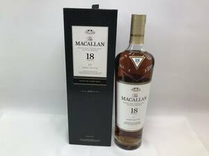 新品 未開封 The MACALLAN 18YEARS OLD 2021 マッカラン 18年 シェリーオークカスク 箱付 700ml 43％＃161646-503