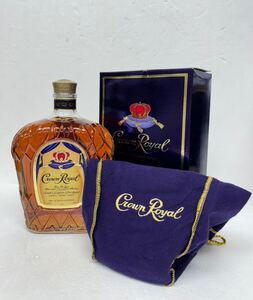 Crown Royal クラウン ローヤル カナディアンウイスキー 1L 40% 旧ボトル 古酒 未開栓 箱・巾着袋付き 1652g