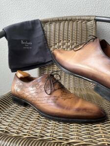 定価35,7万 Berluti Alessandro Galet Scrit Leather Shoes ベルルッティ アレッサンドロ ガレ スクリットレザー シューズ 革靴 美品 名作