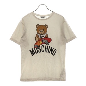 MOSCHINO モスキーノ スケートボード TOY BEARロゴプリント半袖Tシャツ ホワイト キッズ