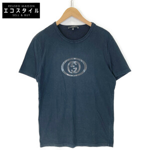 GUCCI グッチ ブラック 295979 X3742 オールドエンブレム Tシャツ ブラック M トップス コットン メンズ 中古