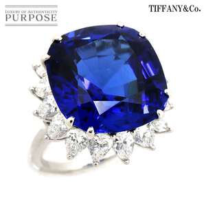 ティファニー TIFFANY&CO. タンザナイト ダイヤ 12号 リング Pt プラチナ 指輪 Tanzanite Diamond Ring【鑑別書付き】 90199038