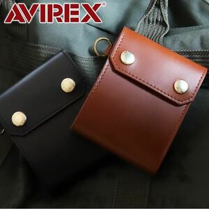 AVIREX アヴィレックス FAHNE2 ファーネ2 三つ折り財布 小銭入れあり 牛革 AX9300 革小物 メンズ 送料無料
