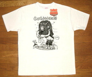 新品 25周年記念 限定 CUSHMAN クッシュマン Dr.AKU 氏 コットン パイル 生地 半袖 Tシャツ (Mサイズ/白) ヒッピー サーファー サーフィン