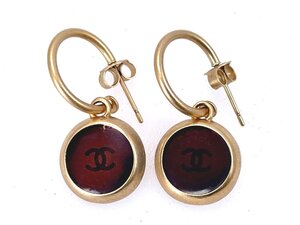 【1円スタート】CHANEL シャネル ピアス 99A ココマーク カラーストーン ゴールド アクセサリー [03-5163