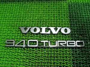 『psi』 希少 VOLVO 940TURBO 純正リア エンブレム 2点セット メール便（370円）対応