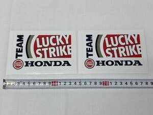 371 〓 2枚セット 当時物　ラッキーストライク　ホンダ　ステッカー　TEAM LUCKY STRIKE HONDA