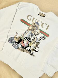 美品 クリーニング済 グッチ ヒグチユウコ コラボ 日本 限定 xs スウェット GUCCI ホワイト 白 トレーナー 長袖