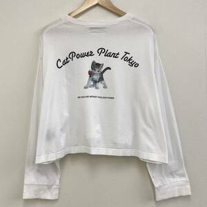 猫 2020SS UNDERCOVER ワイドシルエット クロップド 長袖 Tシャツ ホワイト アンダーカバー CAT ねこ カットソー ロンT archive 3070661