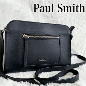 Paul Smith ポールスミス ロゴ 黒 ショルダーバッグ レオパード 総柄 カメラバッグ クロスボディ