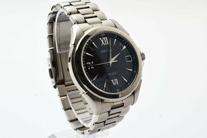 セイコー ドルチェ デイト ラウンド ブラックフェイス 7B24-0AG0 電波ソーラー メンズ 腕時計 SEIKO